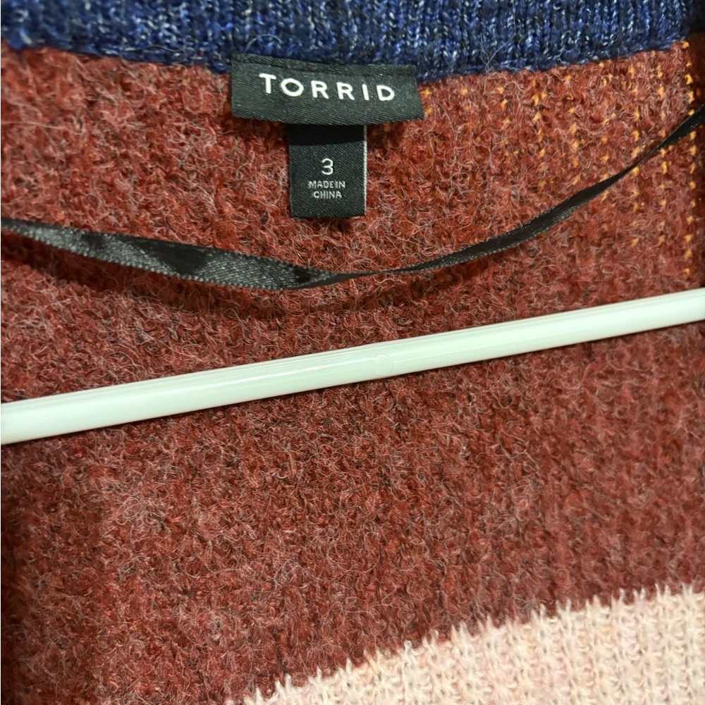 Torrid Multicolor Striped Long Cardigan - Picture 5 of 5